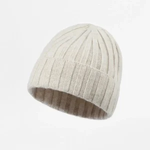 Ribbed Wool Blend Beanie