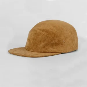 Suede 5 Panel Flat Bill Camper Cap