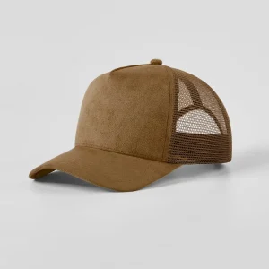 Suede Mesh Trucker Hat